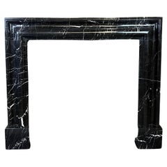 21st Century Nero Marble Bolection Fireplace Surround