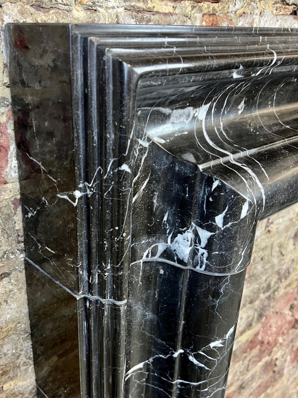 21st Century Nero Marble Bolection Fireplace Surround In Excellent Condition In London, GB