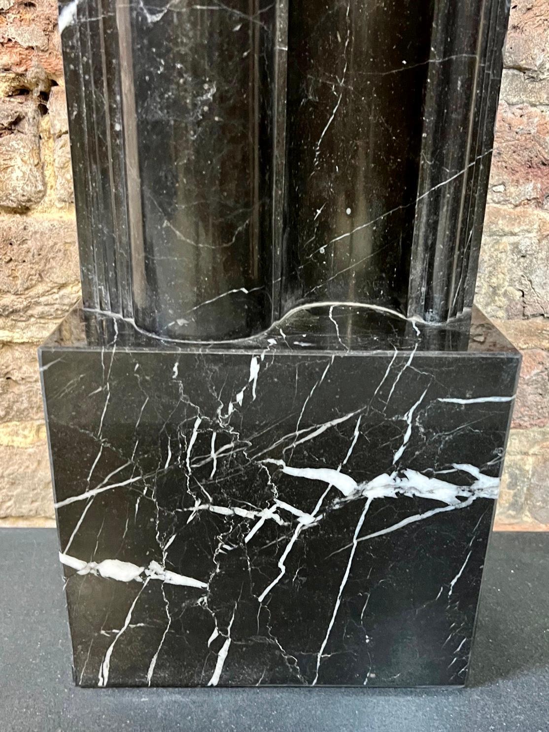 Contemporary 21st Century Nero Marble Bolection Fireplace Surround