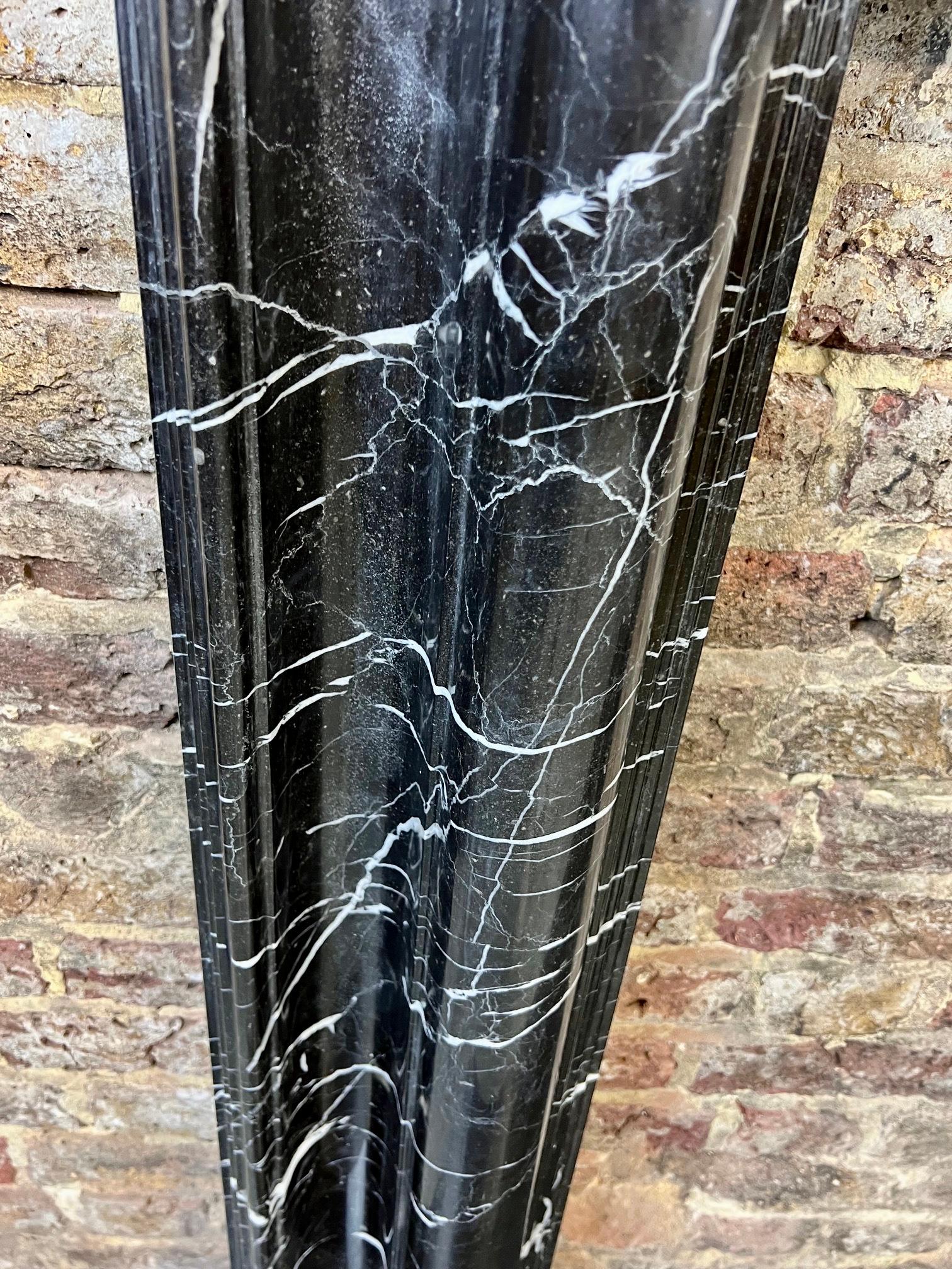 21st Century Nero Marble Bolection Fireplace Surround 2