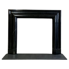21st Century Nero Marquina Marble Bolection Fireplace