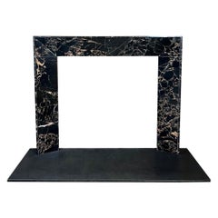 21st Century Nero Portoro Marble Fireplace