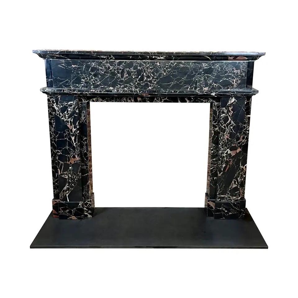 Georgian 21st Century Nero Potoro Bespoke Marble Fireplace Surround For Sale