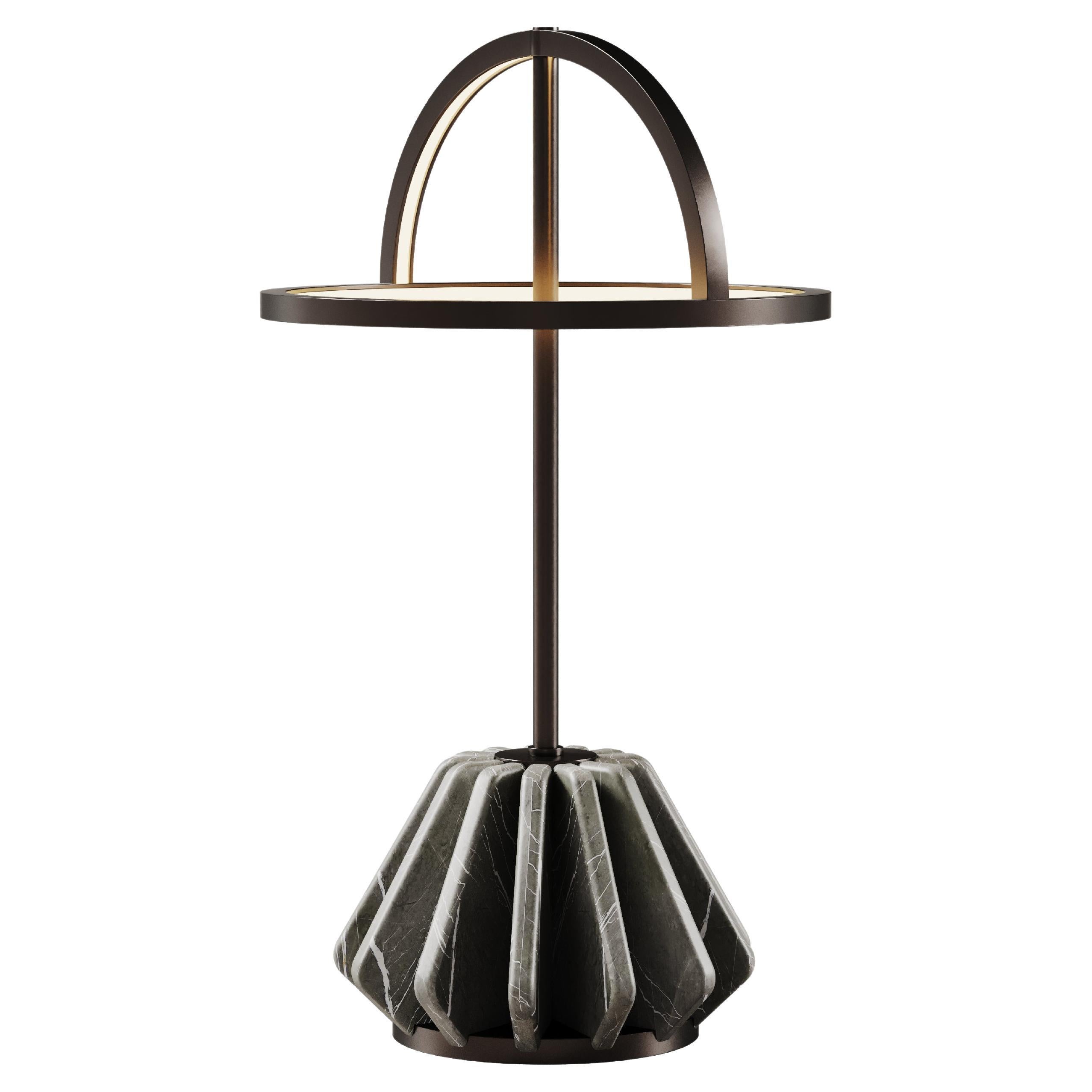 21st Century Nevada I Table Lamp Marble Brass