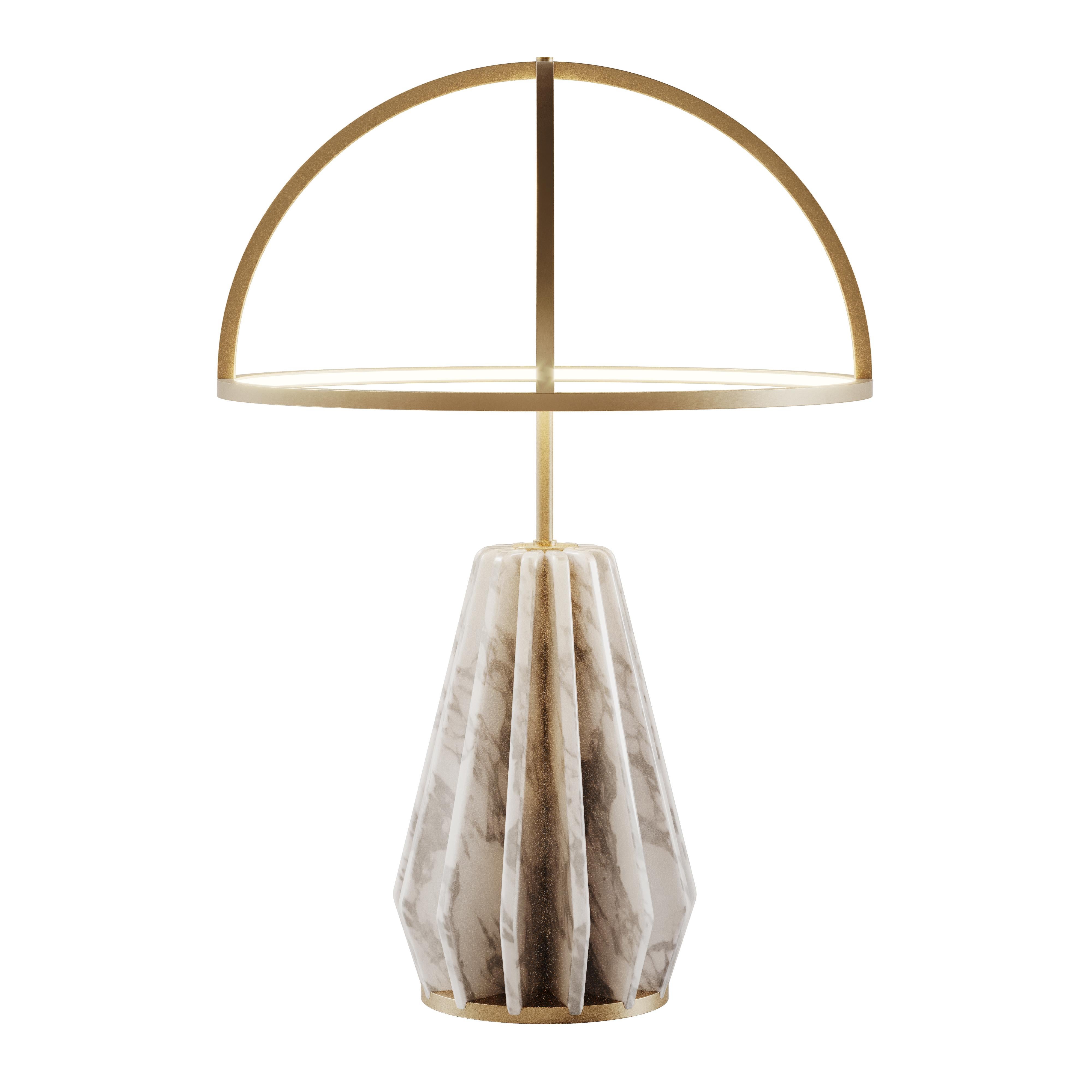 21st Century Nevada II Table Lamp Marble Brass In New Condition For Sale In RIO TINTO, PT