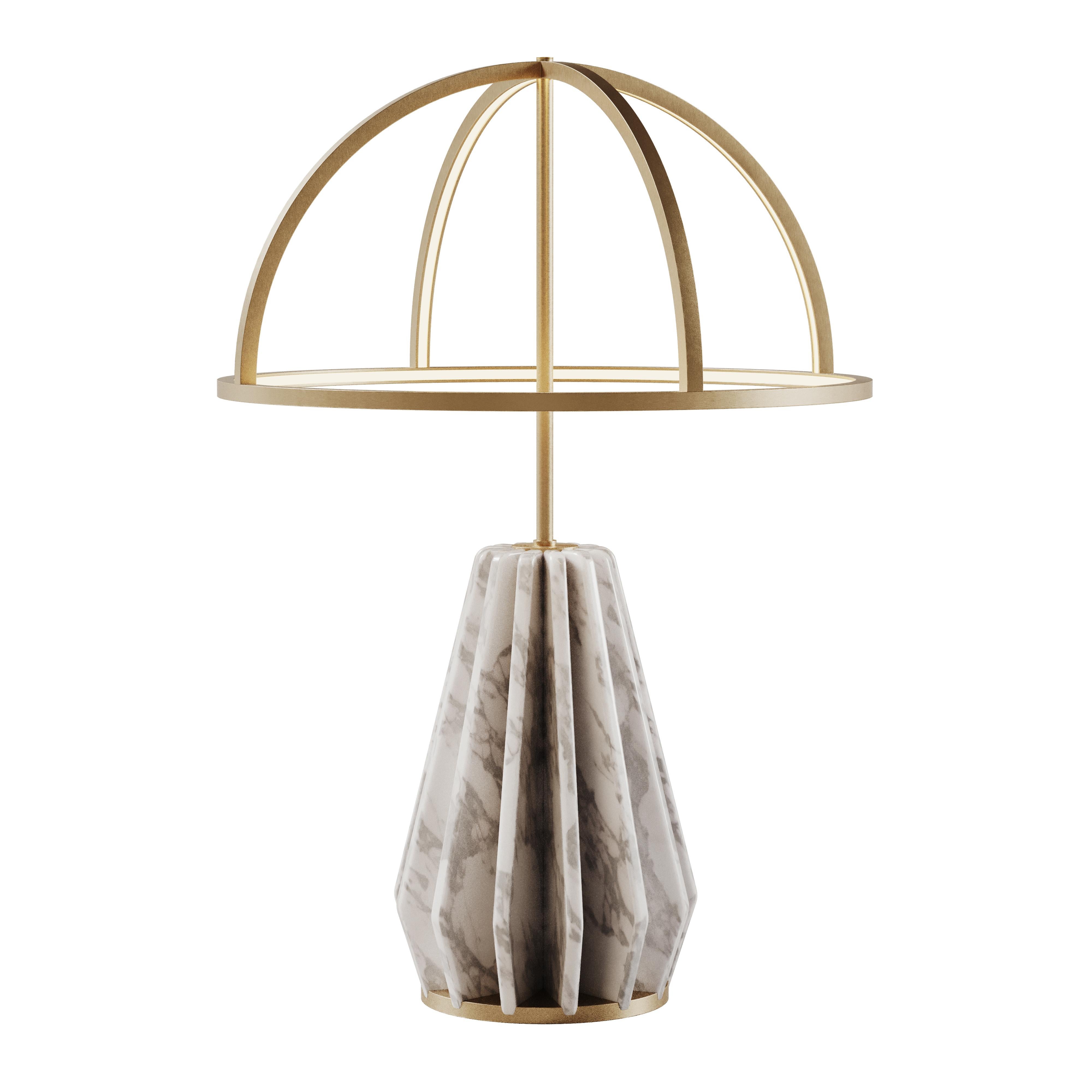 21st Century Nevada II Table Lamp Marble Brass For Sale 1
