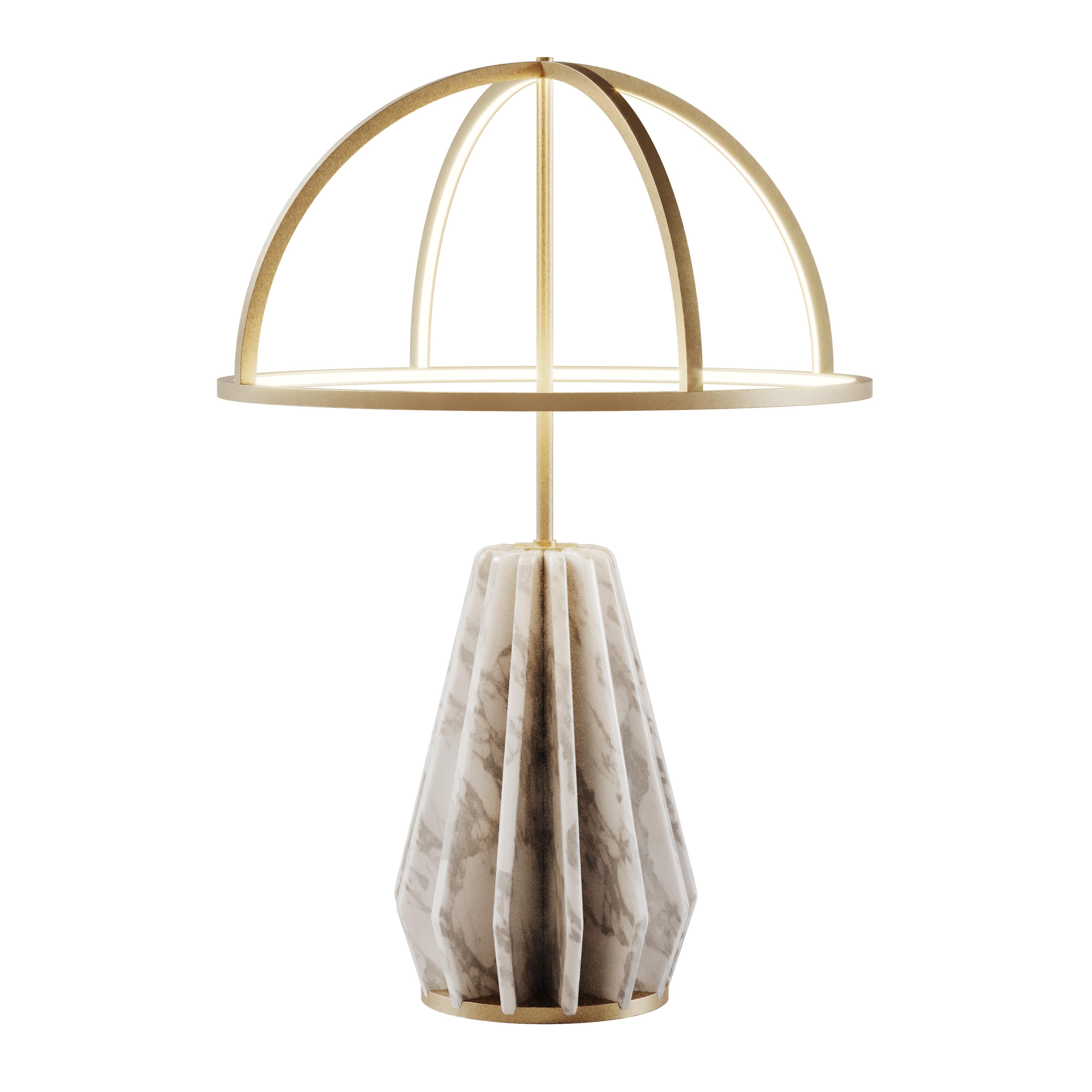 21st Century Nevada II Table Lamp Marble Brass For Sale 2