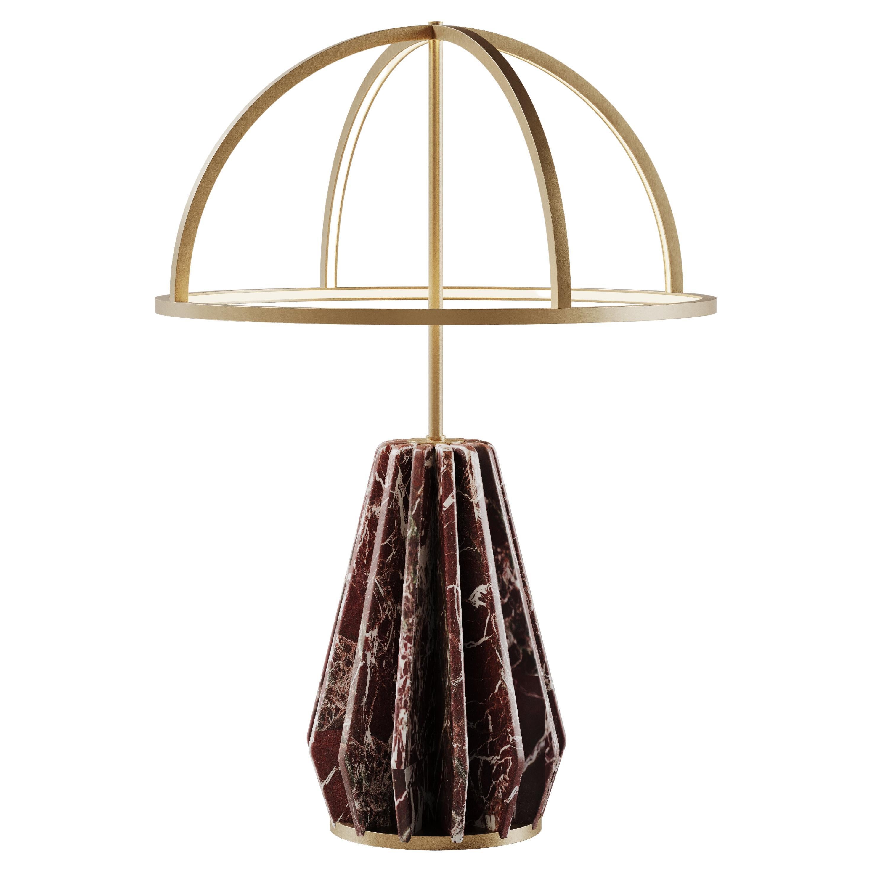 21st Century Nevada II Table Lamp Marble Brass For Sale