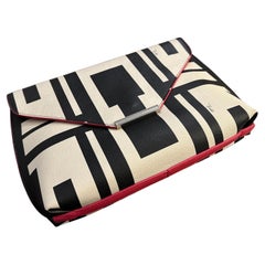 Bolso Clutch Blanco y Negro Siglo XXI Nunca Usado de Emilio Pucci