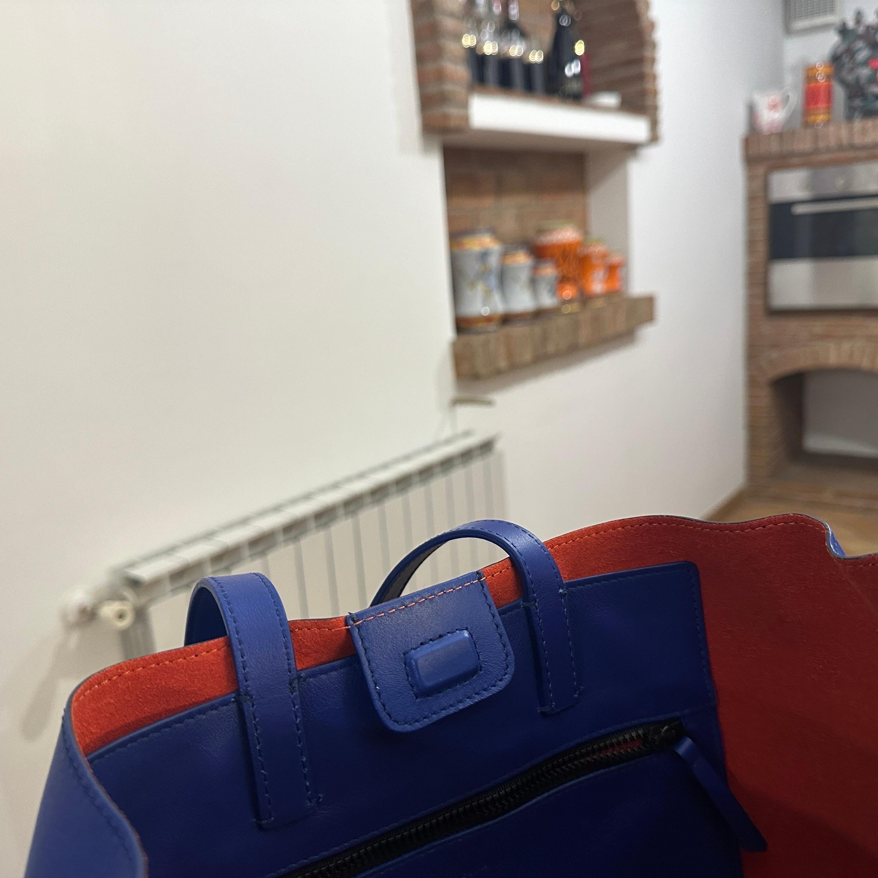 21st Century Never used Blue Leather Emilio Pucci Tote Bag For Sale 9