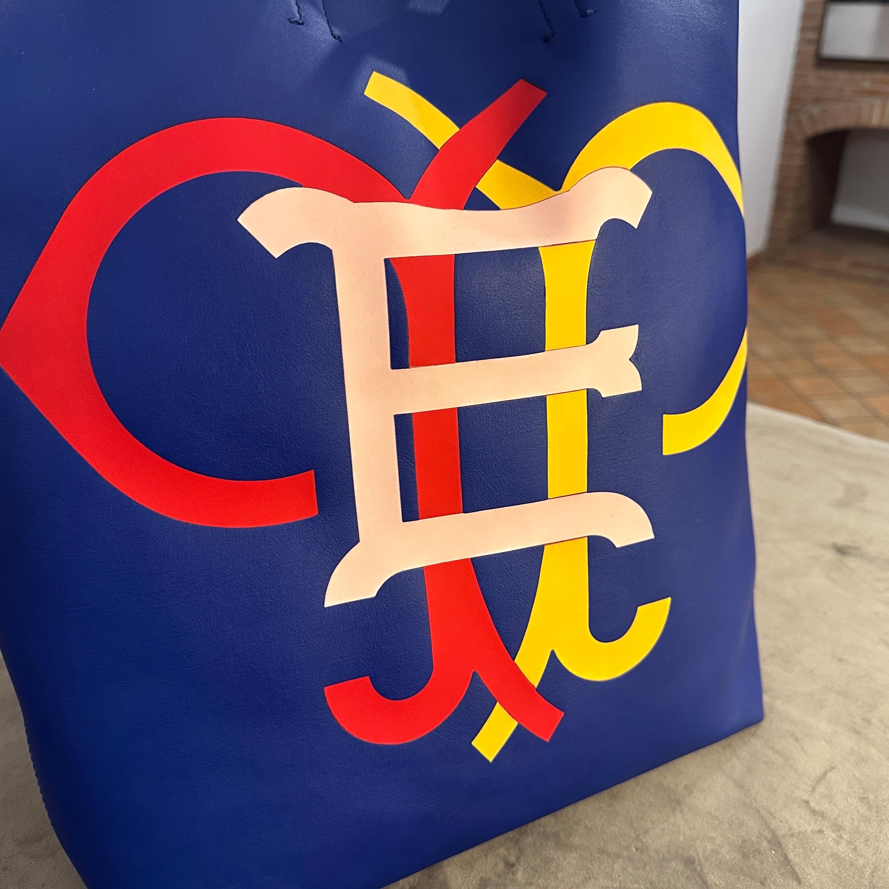 21st Century Never used Blue Leather Emilio Pucci Tote Bag For Sale 1