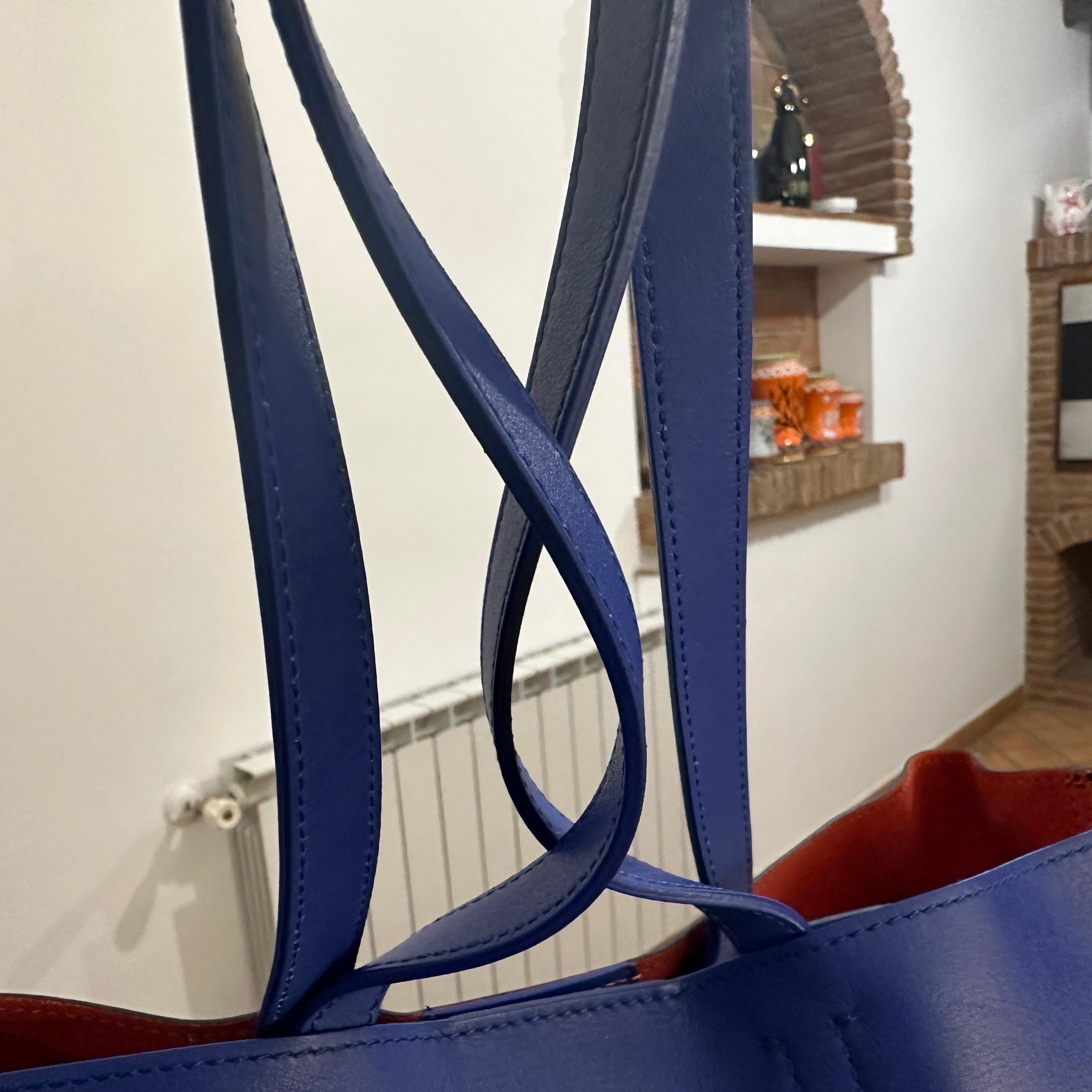 21st Century Never used Blue Leather Emilio Pucci Tote Bag For Sale 4