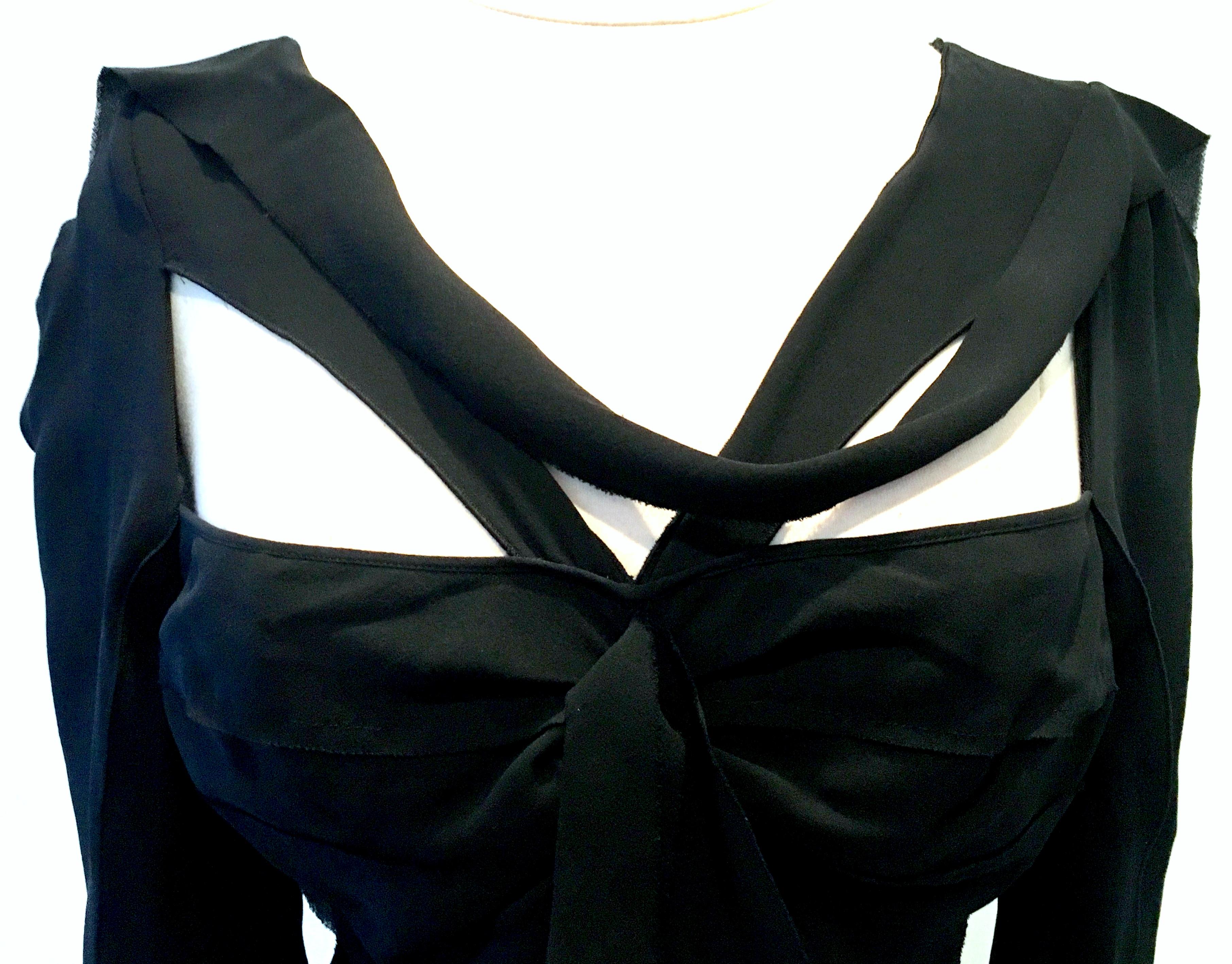 21st Century & New Black Silk Dress By, Nina Ricci Paris For Sale 8