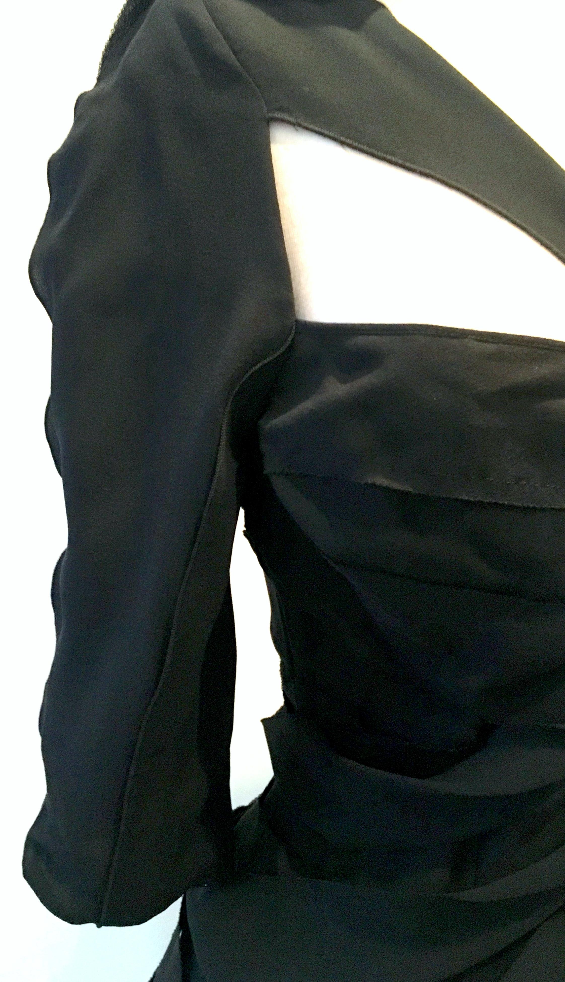 21st Century & New Black Silk Dress By, Nina Ricci Paris For Sale 9