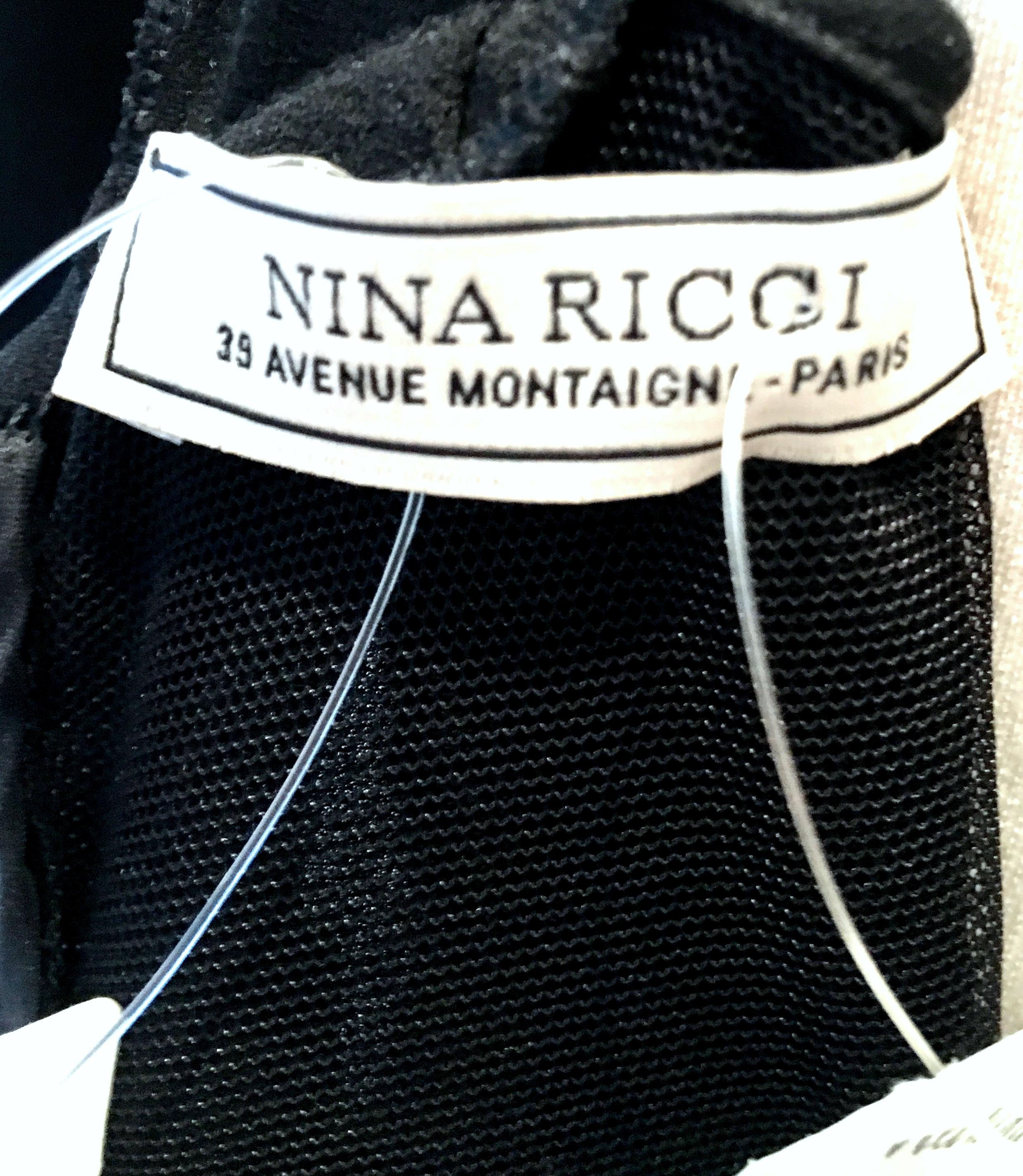 21st Century & New Black Silk Dress By, Nina Ricci Paris 13