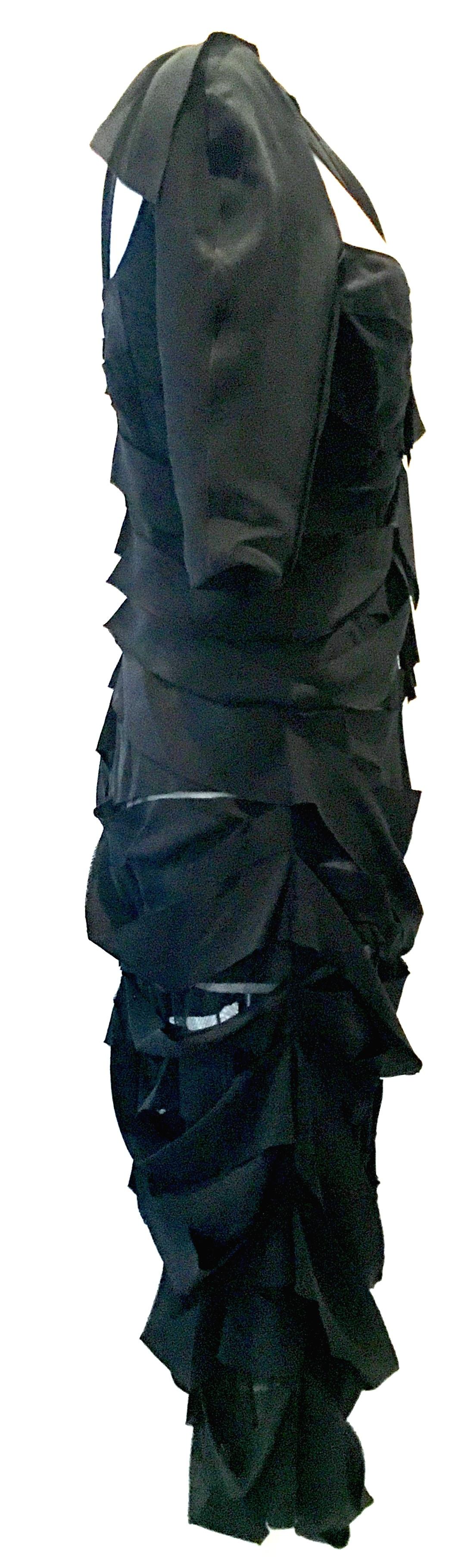 21st Century & New Black Silk Dress By, Nina Ricci Paris In New Condition In West Palm Beach, FL