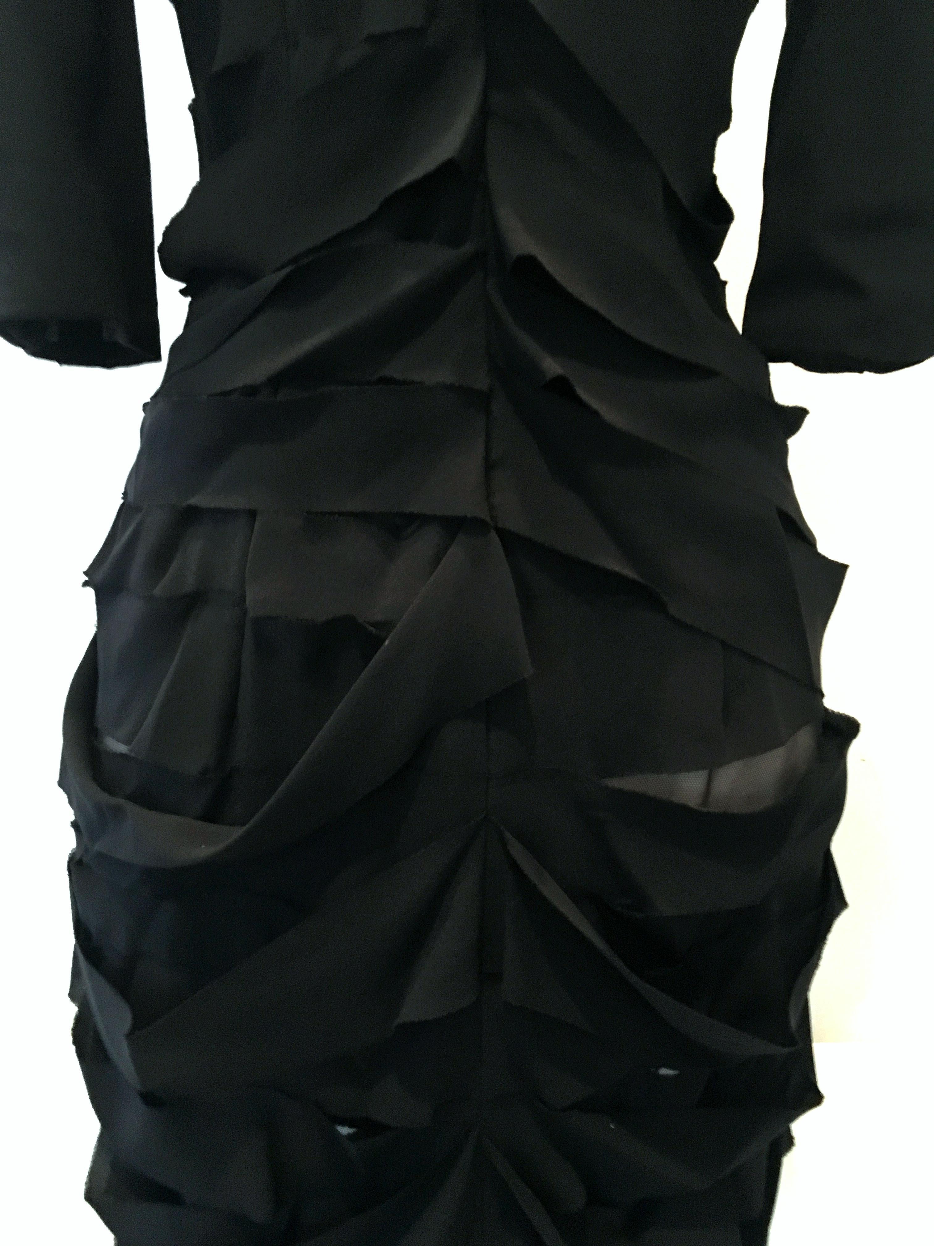 21st Century & New Black Silk Dress By, Nina Ricci Paris For Sale 2