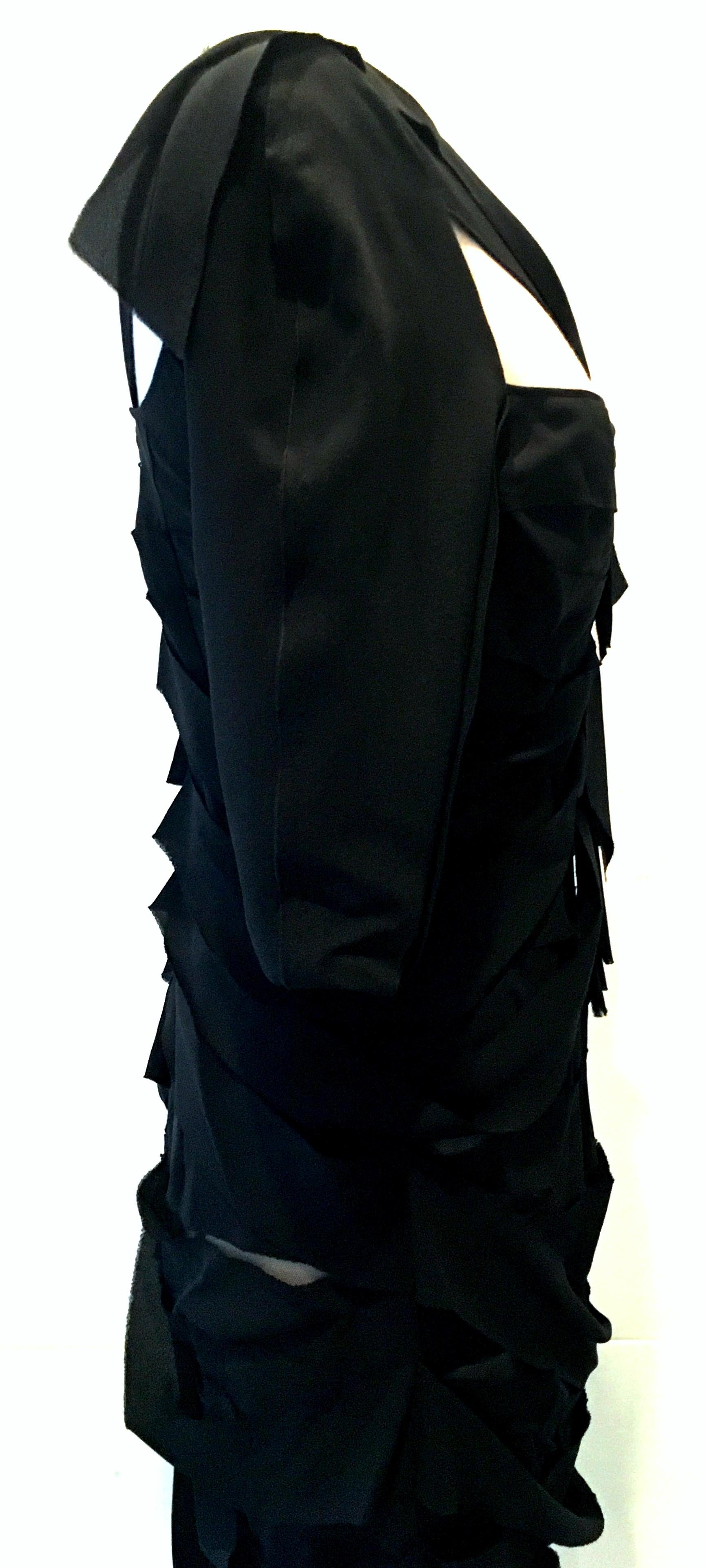 21st Century & New Black Silk Dress By, Nina Ricci Paris For Sale 3