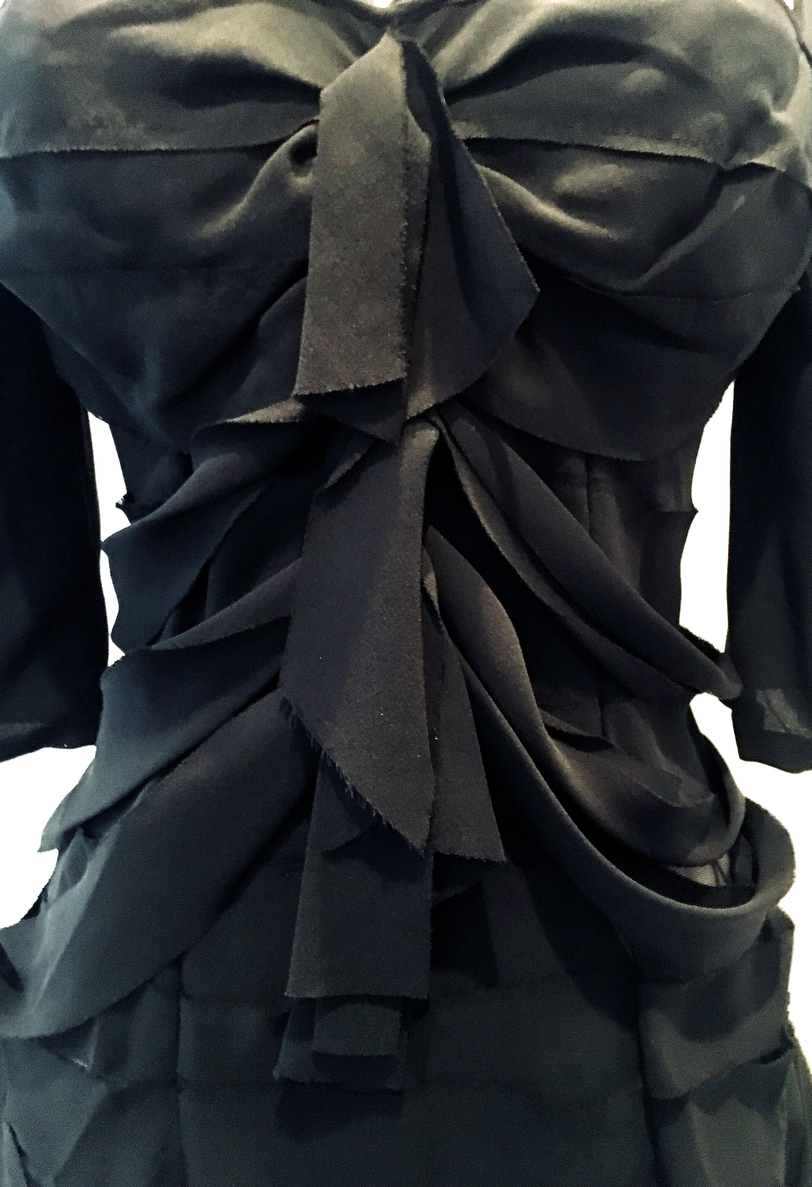 21st Century & New Black Silk Dress By, Nina Ricci Paris 4
