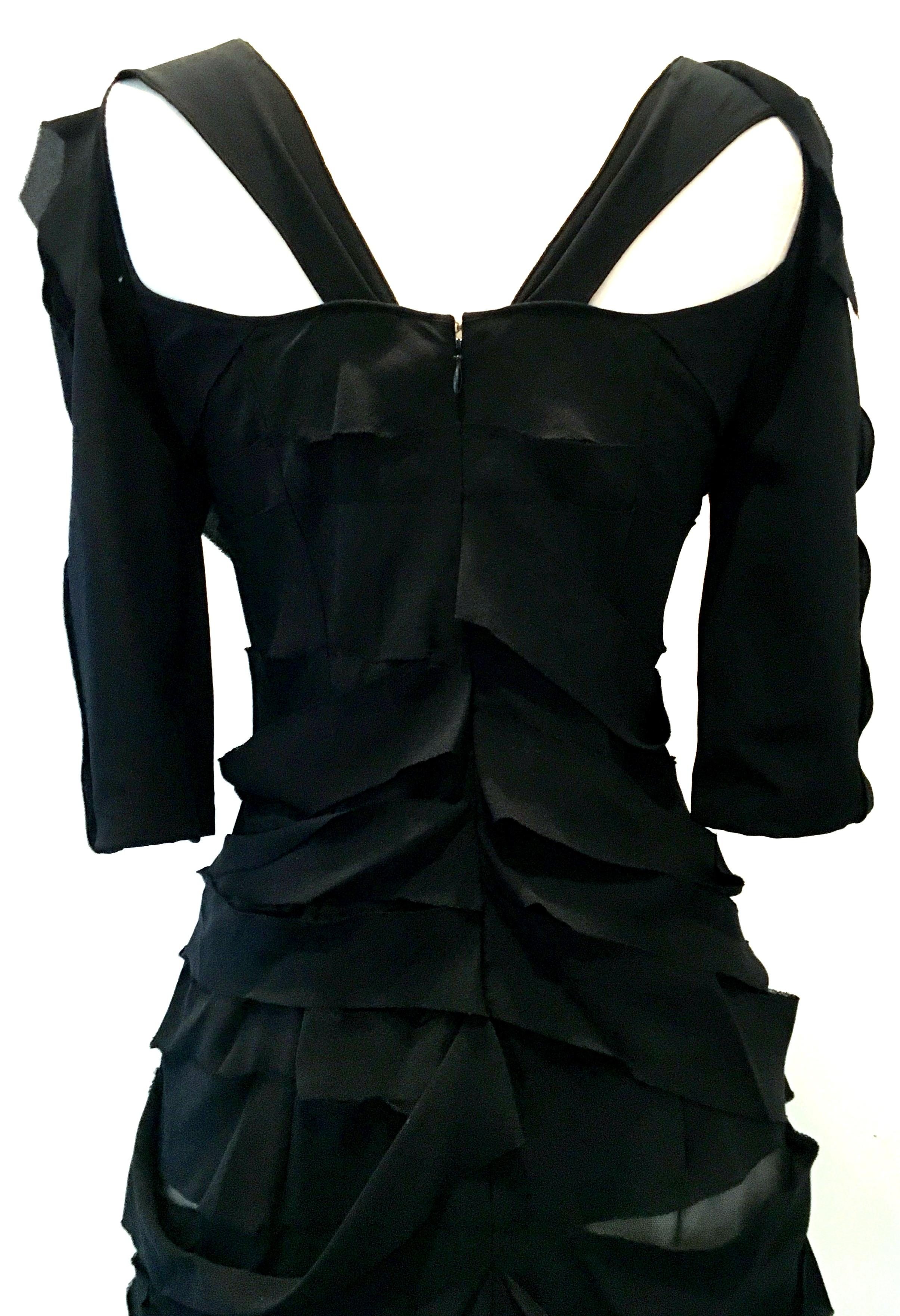 21st Century & New Black Silk Dress By, Nina Ricci Paris For Sale 5