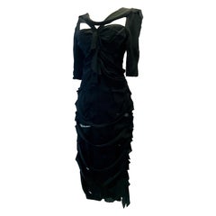 21st Century & New Black Silk Dress By, Nina Ricci Paris