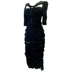 21st Century & New Black Silk Dress By, Nina Ricci Paris