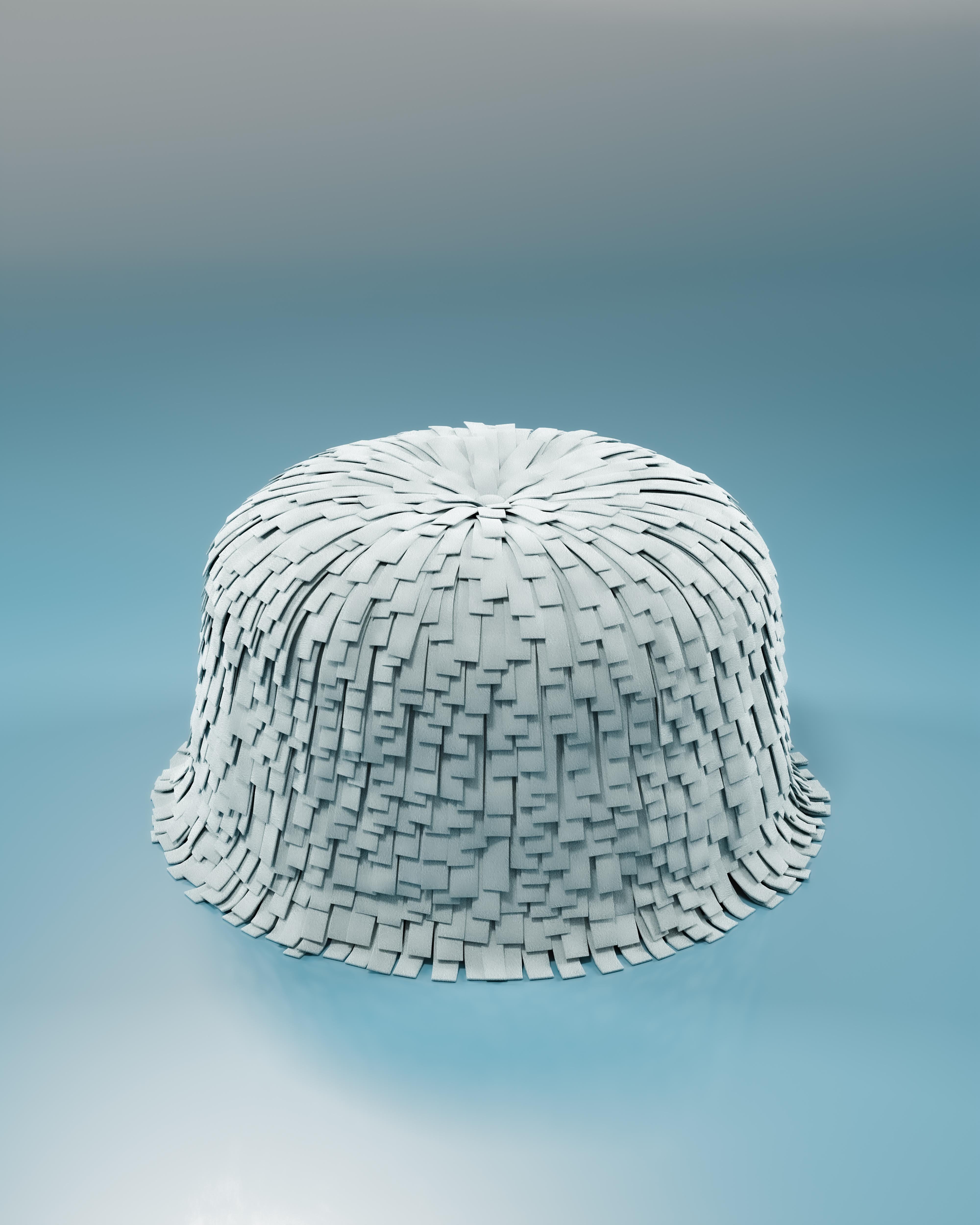 Pouf Lyra Fringes du 21e siècle fabriqué au Portugal par Ottiu en vente 4