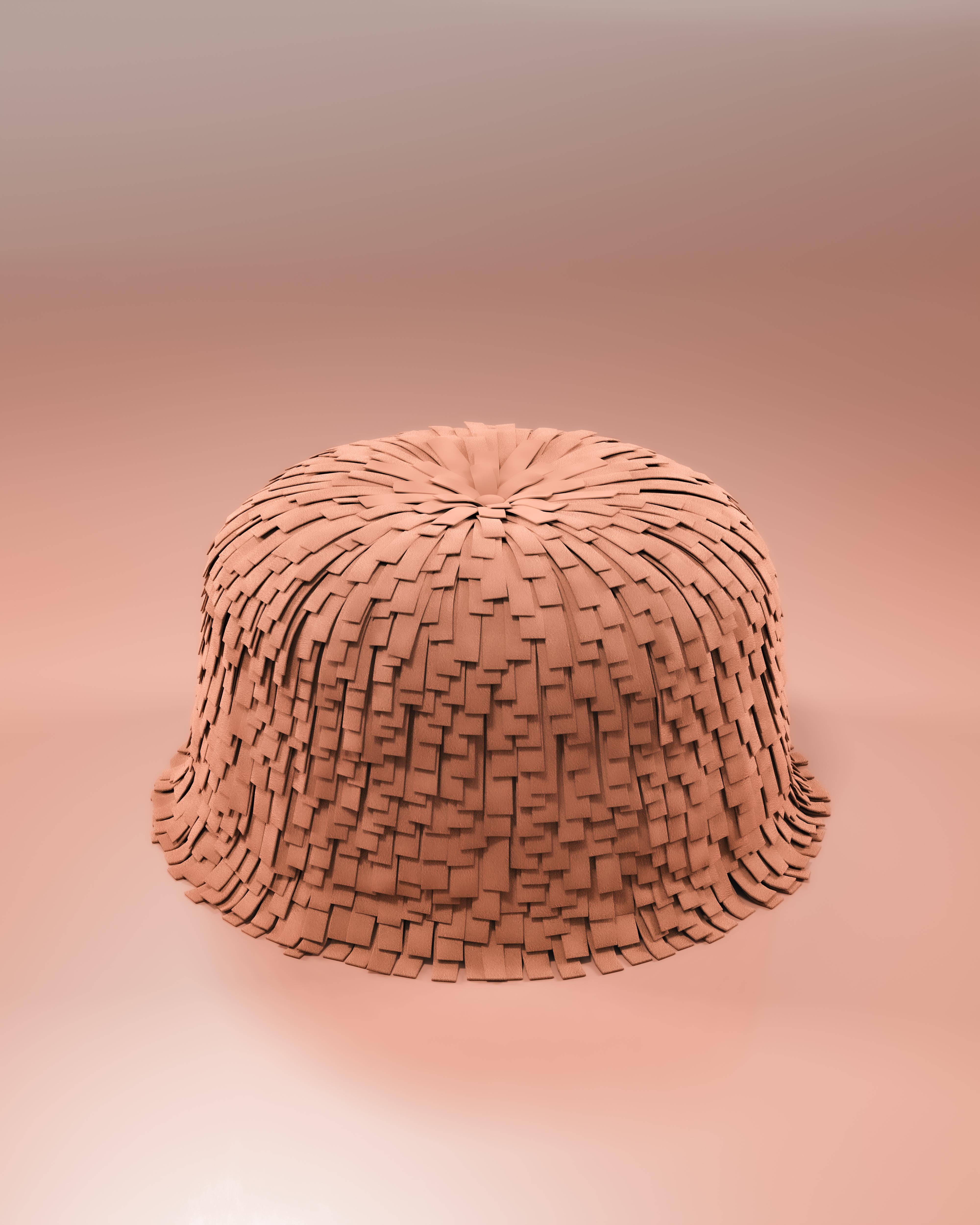 Pouf Lyra Fringes du 21e siècle fabriqué au Portugal par Ottiu en vente 2