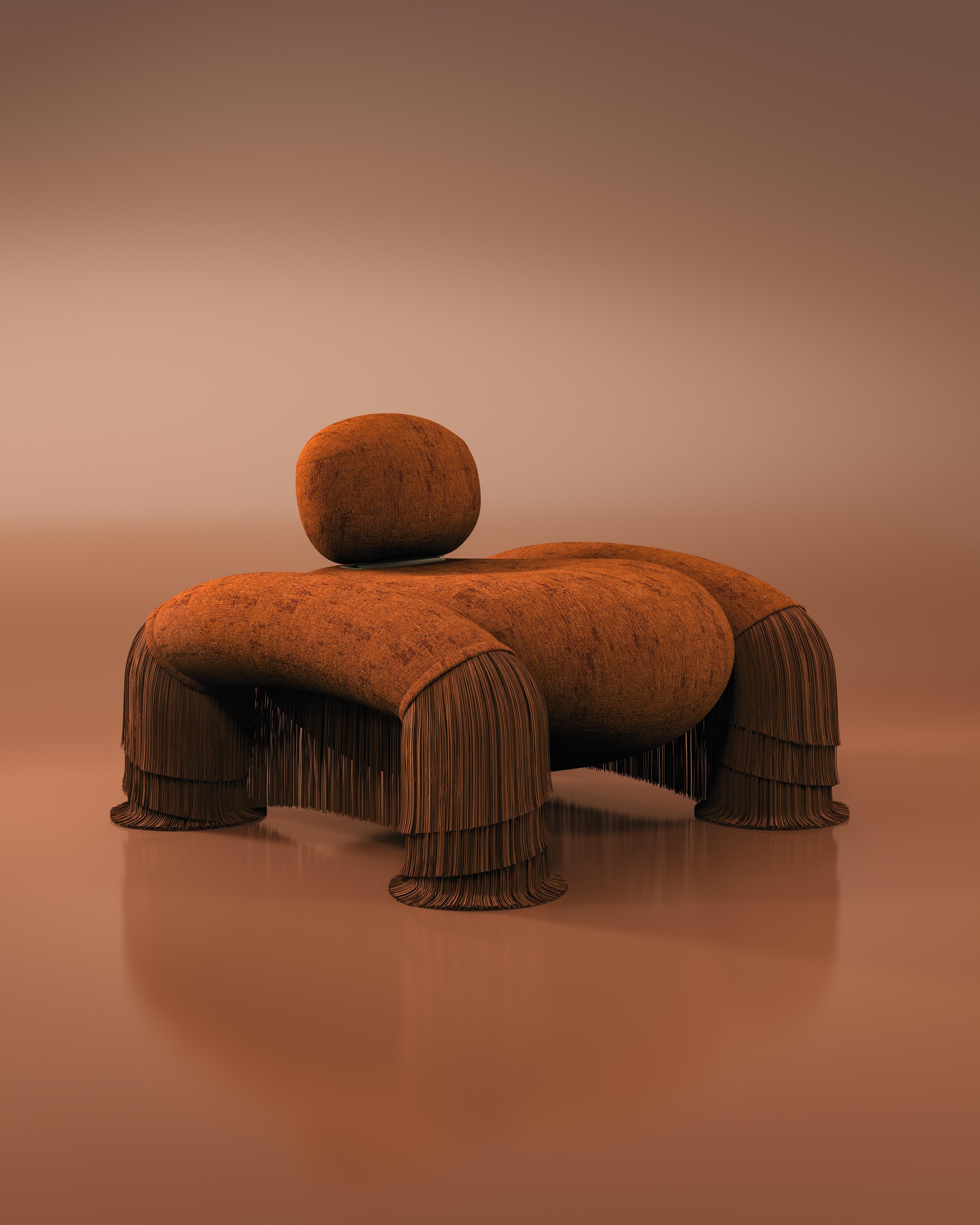 21st Century New Collection Odessa Fringes Armchair Made in Portugal by Ottiu For Sale 13