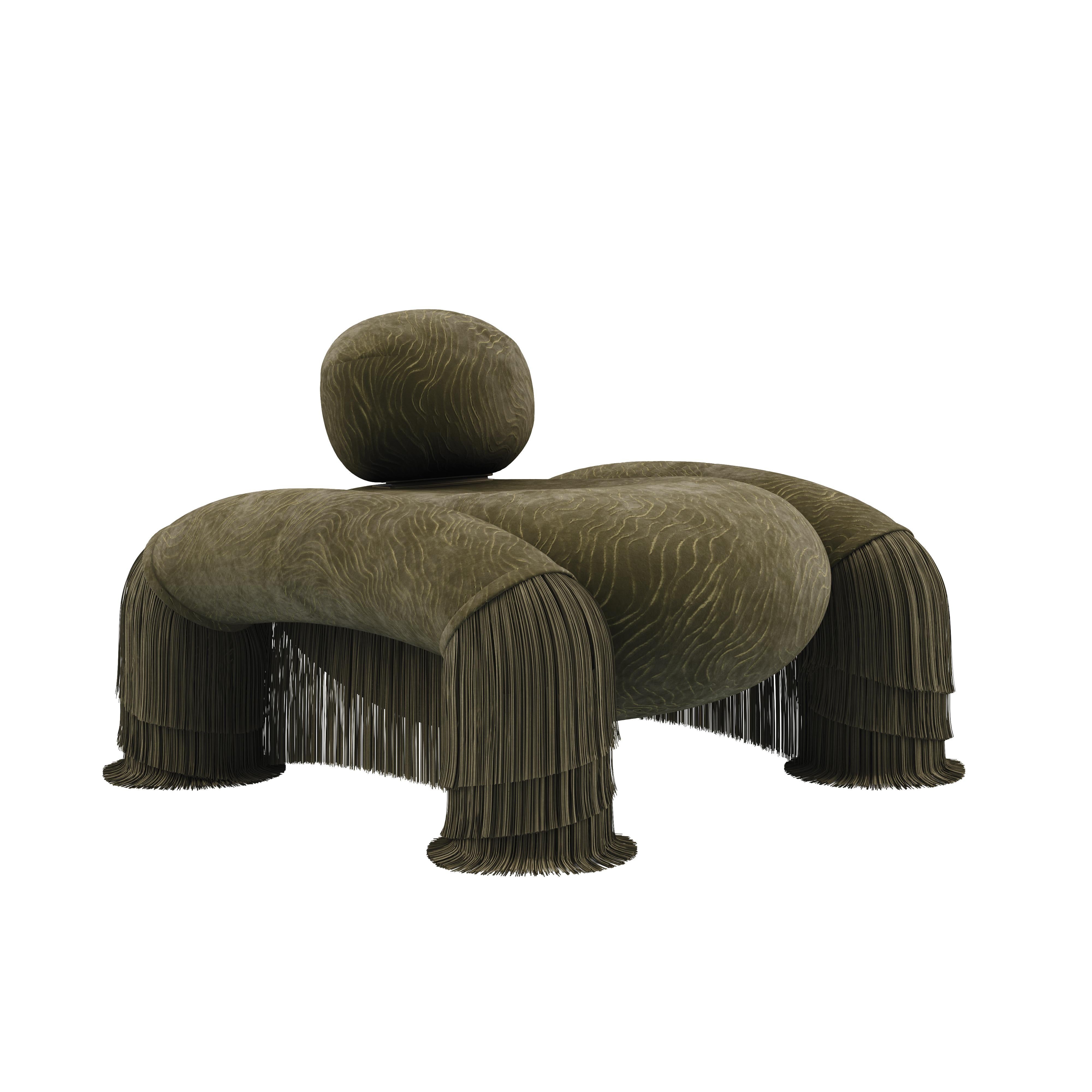 Nueva Colección Siglo XXI Sillón Odessa Fringes Made in Portugal by Ottiu en venta 1