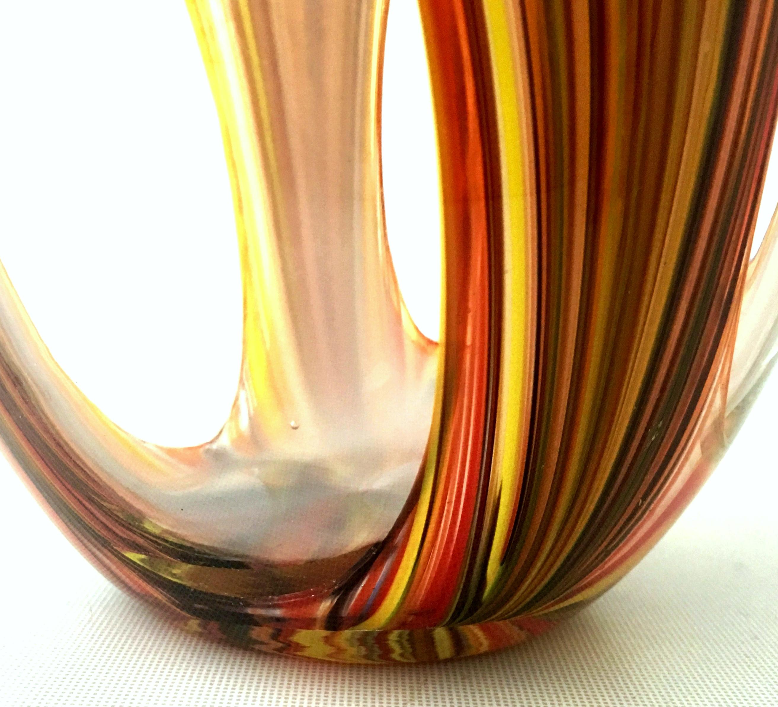 21st Century and New Missoni Modern Optical Striped Blown Glass Vase 2
