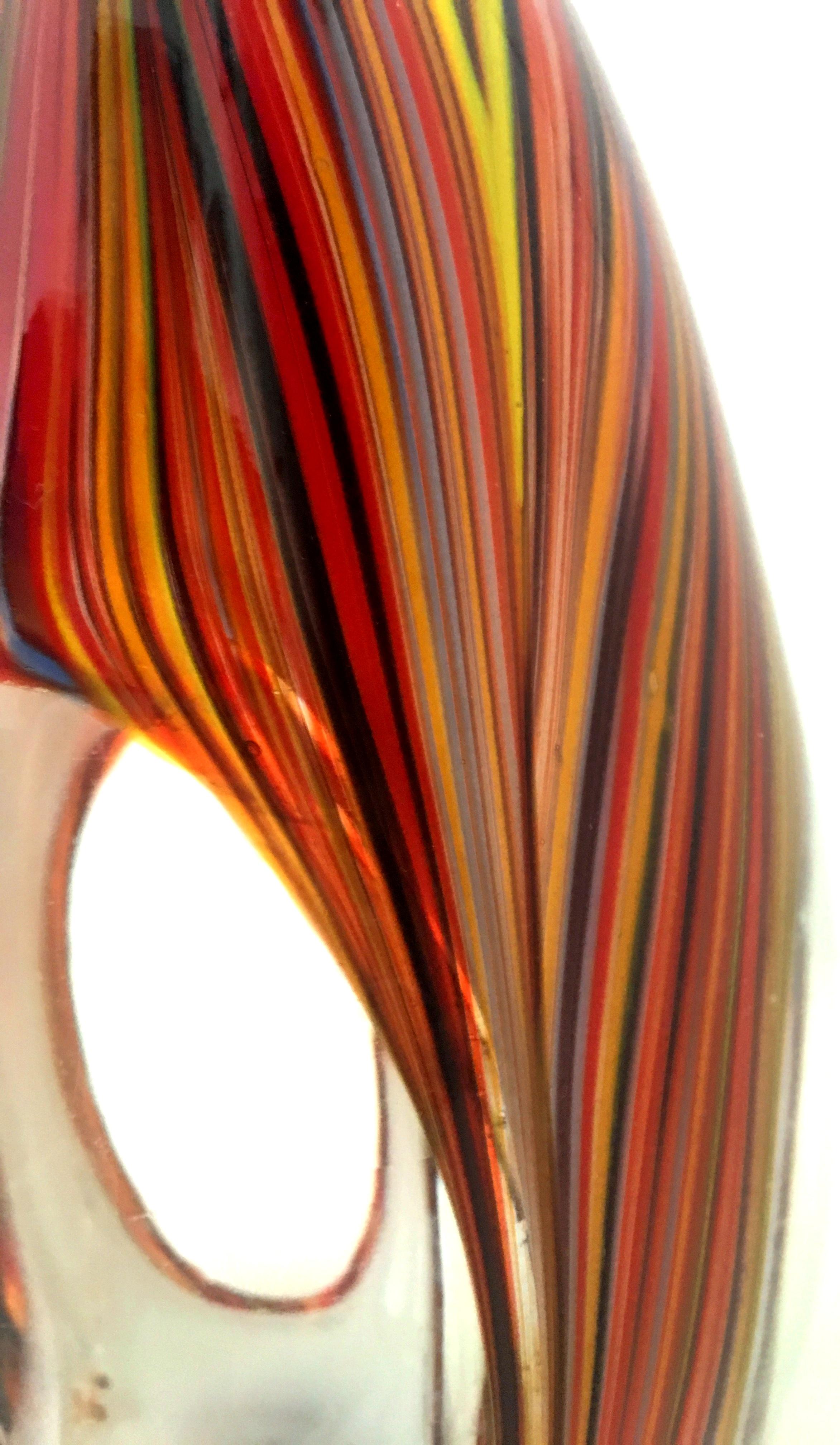 21st Century and New Missoni Modern Optical Striped Blown Glass Vase 2