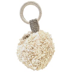 21st Century & New Mother Of Pearl & Swarovski Crystal Wristlet Hand Bag