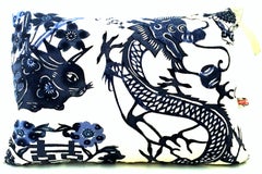 21st Century New Printed Belgium Linen Down Pillow by, Design Legacy