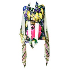 21st Century & New Roberto Cavalli Silk "Butterfly" Blouse Size- 38