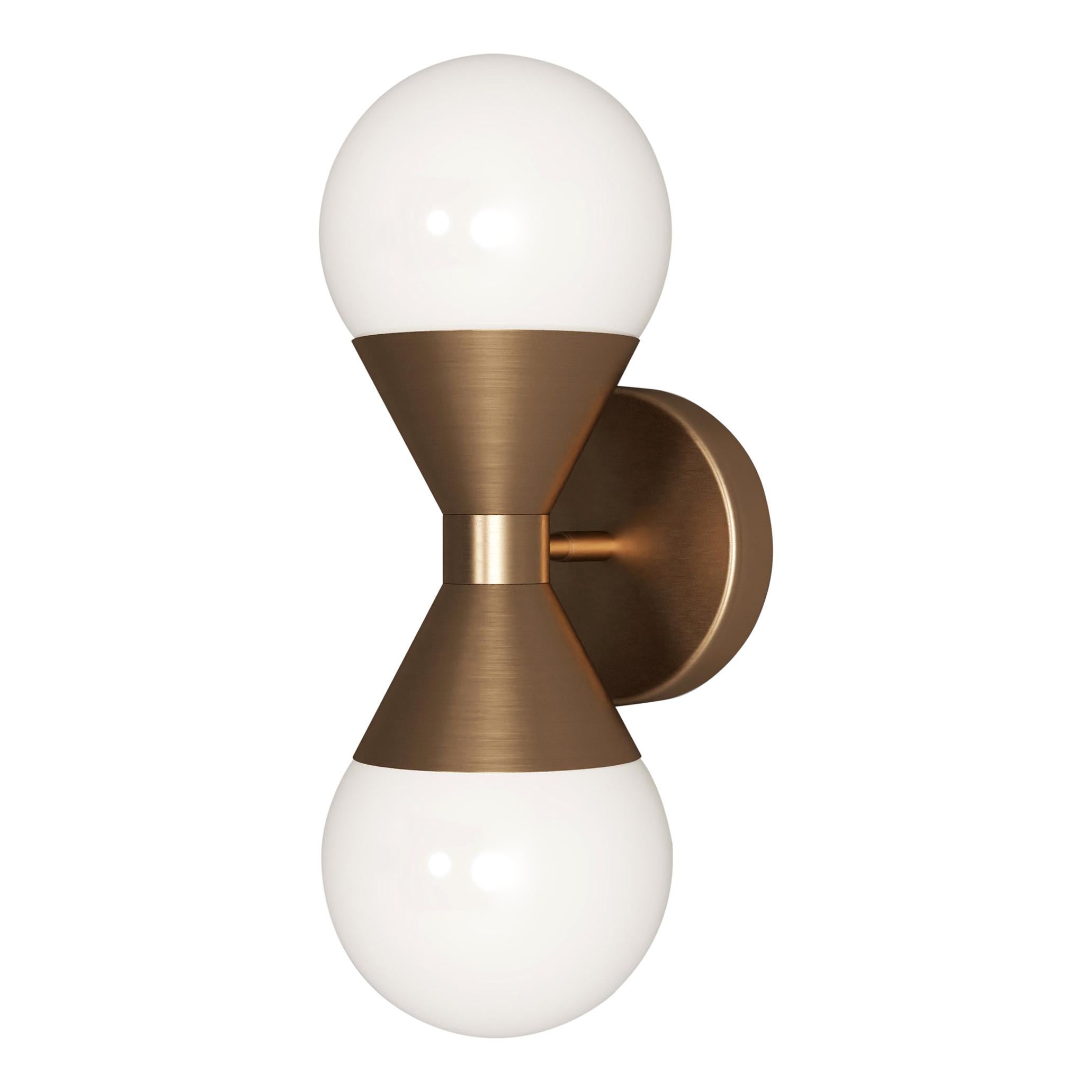 21st Century NoMad Wall Lamp Brass White Opaque