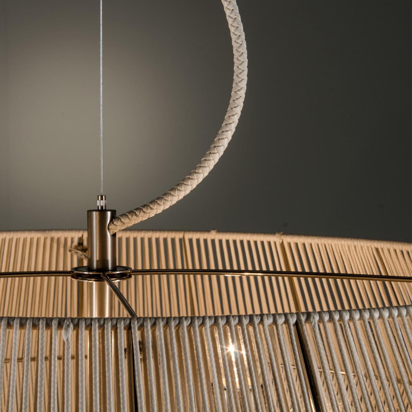 21st Century Novecento Nickel and White String Suspension by Roberto Lazzeroni In New Condition For Sale In Sesto Fiorentino, IT