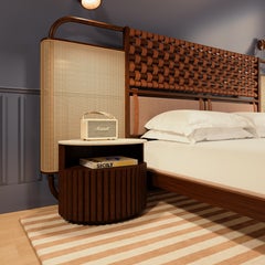 21st O'Connell I Bed Rattan Wood Leather Handmade in Portugal by Wood Tailors