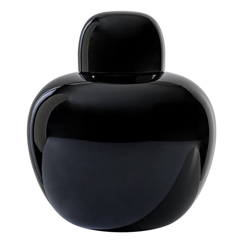 Petit vase opachi du 21e sicle avec couvercle en noir de Tobia Scarpa en vente