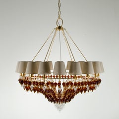 21st Century Ophelia Gold and Crystal Chandelier by Patrizia Garganti