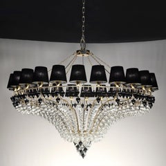 Araña de cristal y baño de oro Ophelia del siglo XXI de Patrizia Garganti