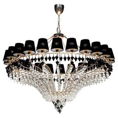 21st Century Ophelia Gold plated and Crystal Chandelier by Patrizia Garganti