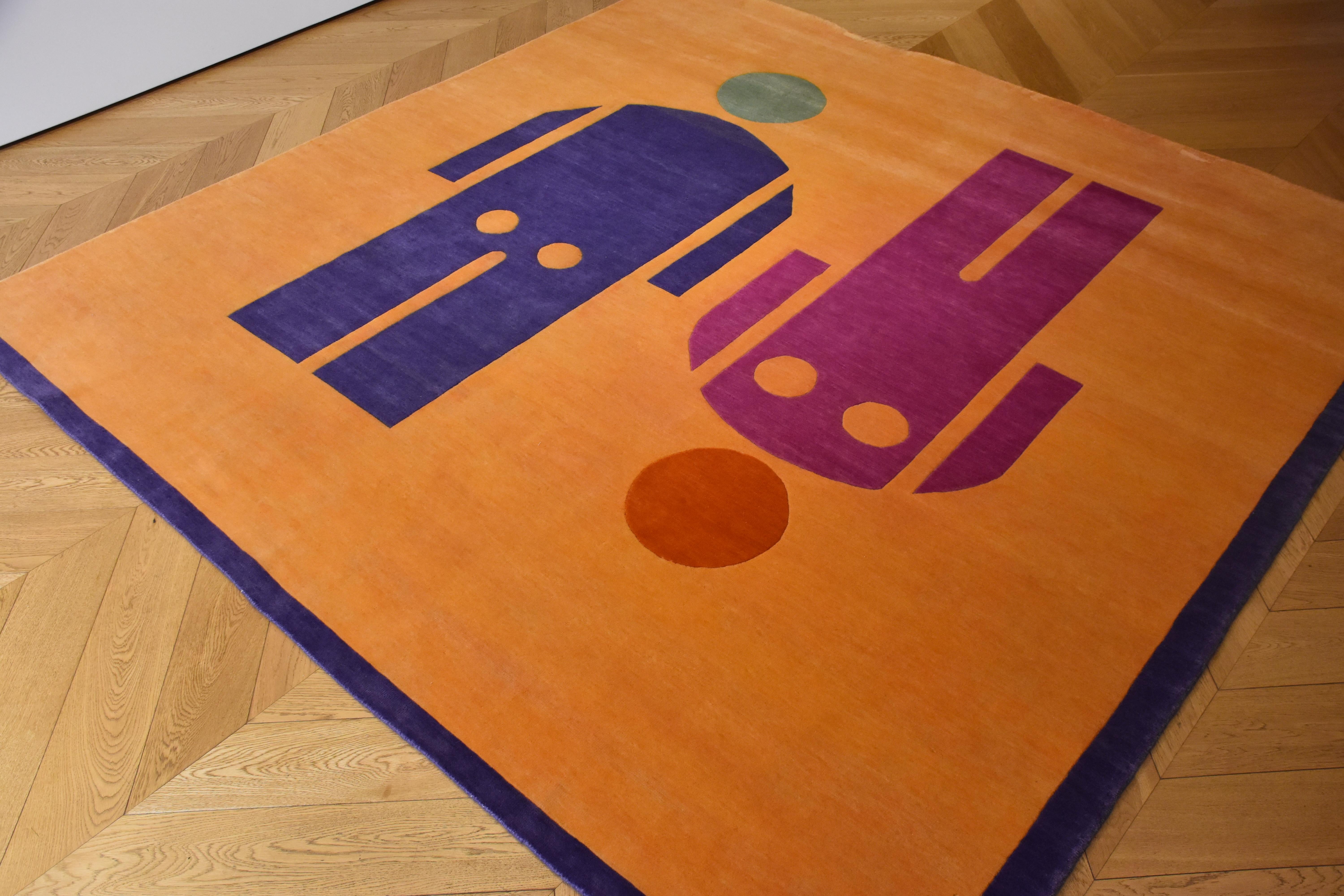 Tapis conçu par Mauro Lovi, architecte, peintre, designer (Lucca 1953) pour la galerie d'art 