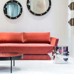 21st Century Orbit Round Accent Table, Stainless Steel, by Duistt