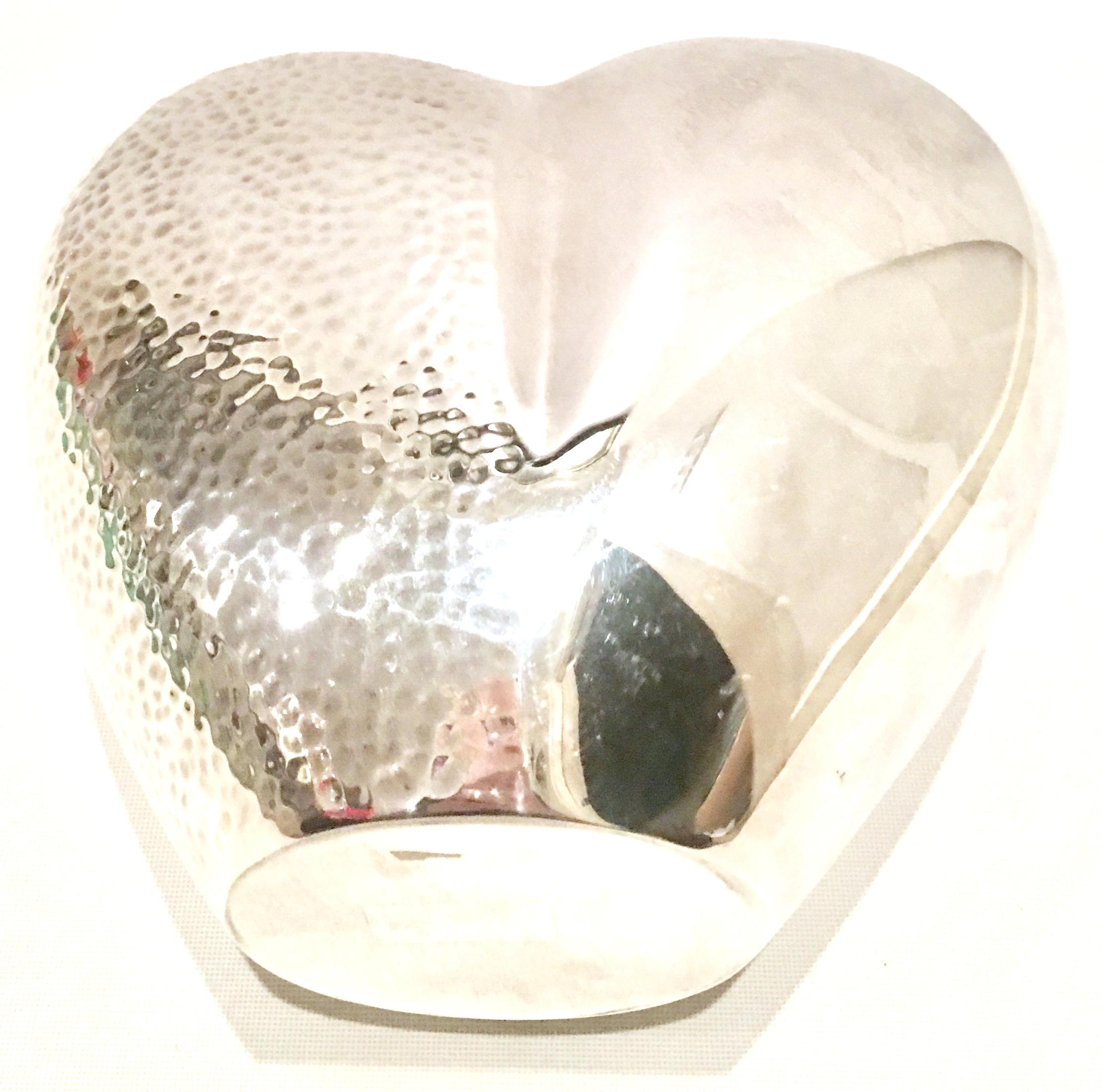 21st Century Organic Modern Silver Plate Abstract Heart Form Sculptural Vase 5