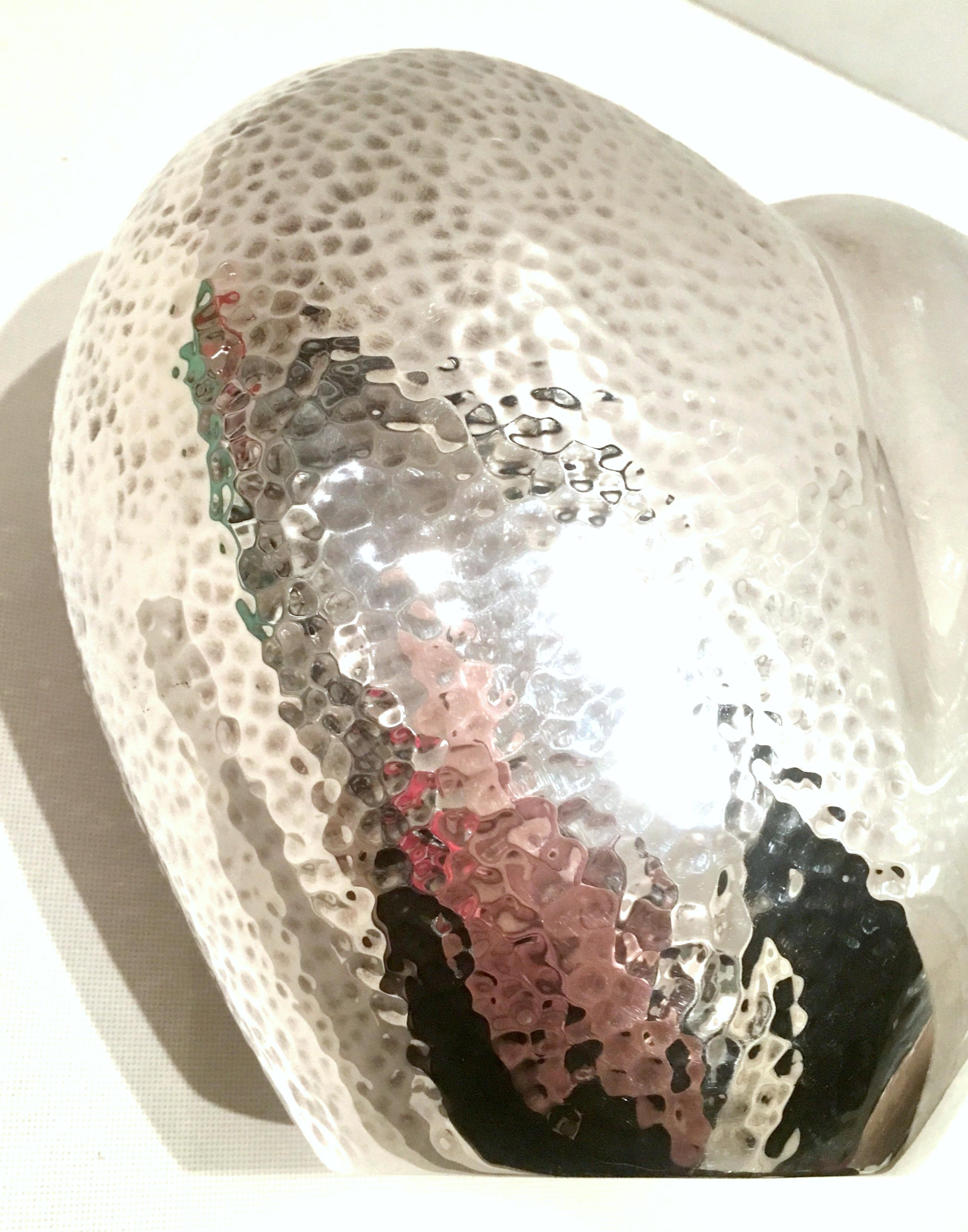 21st Century Organic Modern Silver Plate Abstract Heart Form Sculptural Vase 3