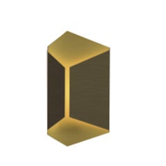 Origami-Wandleuchter, gebürstetes Messing und mattschwarz lackiert, handgefertigt von Duistt