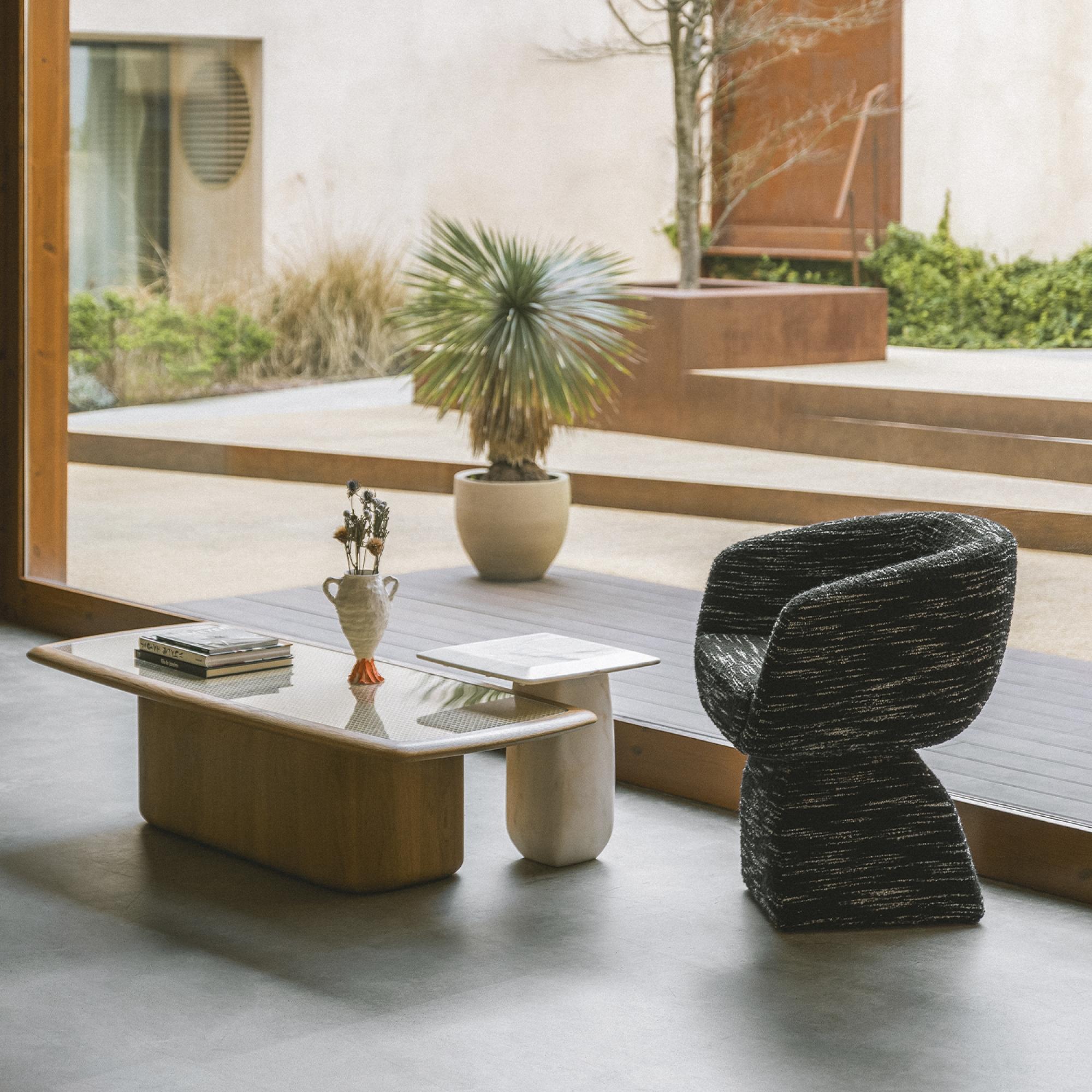 Portuguese 21st Century Oscar Chair, in a Special Bouclé Fabric, by Duistt For Sale