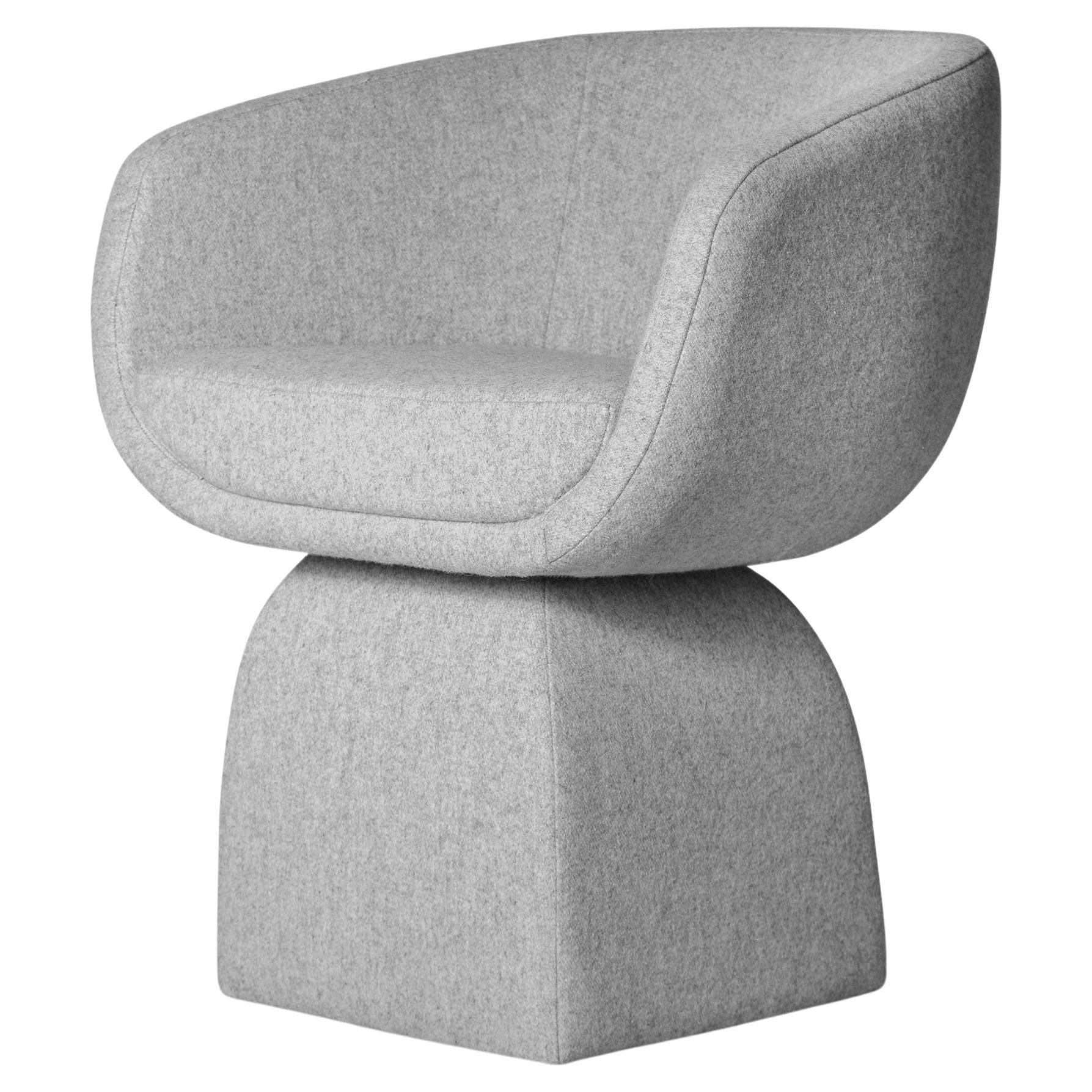 Oscar Chair, in a Special Wool Fabric, Handcrafted in Portugal by Duistt For Sale