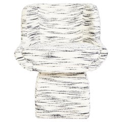 21st Century Oscar Small Dining Chair in Special Bouclé Fabric 